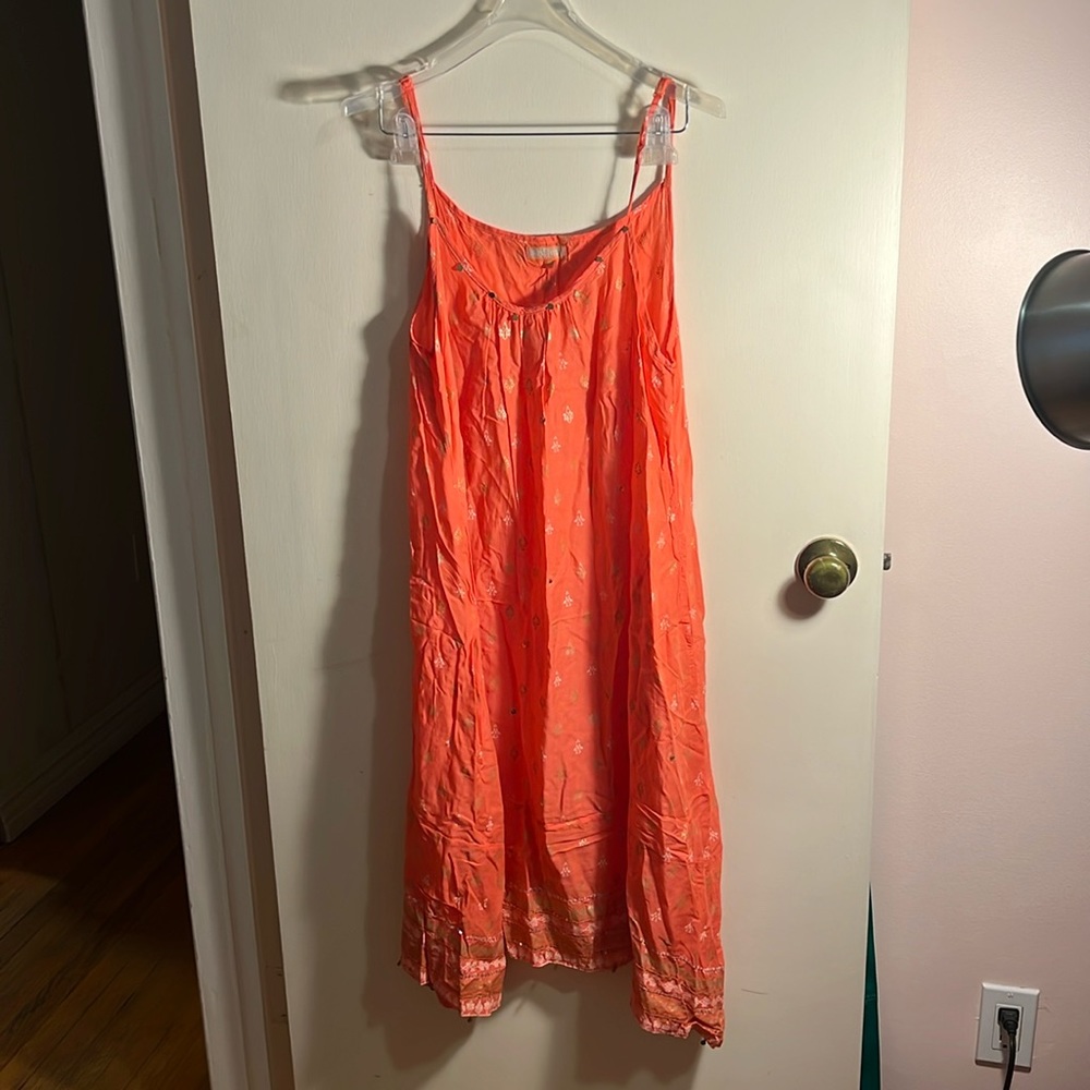 Saffire Boho Chic Beaded Coral Dress Size M